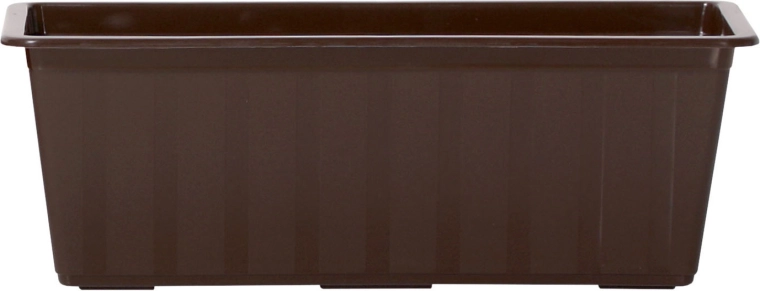 Plastový balkonový truhlík 80 cm hnědý
