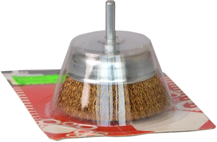 Hrnkový kartáč s vlnitým drátem 68 mm se stopkou FESTA