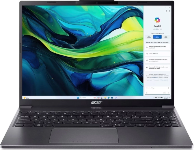 Acer Aspire Go 15 15.3 i7, 16 GB RAM, 512 GB SSD, WUXGA, bez systému