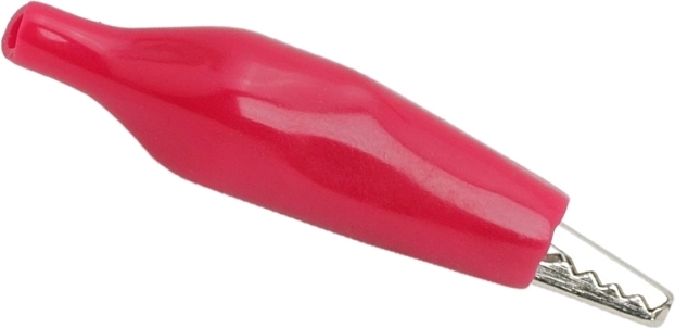 Střední krokosvorka s červenou PVC izolací