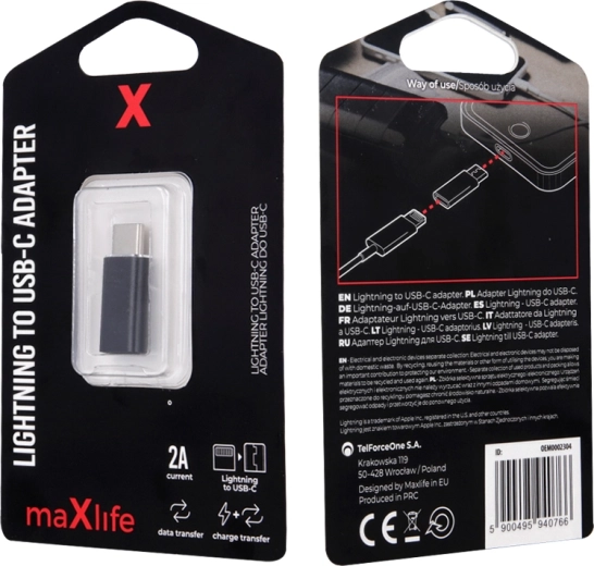 Maxlife adaptér Lightning na USB‑C