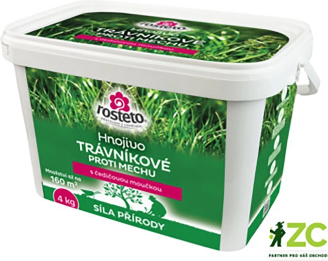 Hnojivo ROSTETO s čedičovou moučkou proti mechu na trávník 4 kg