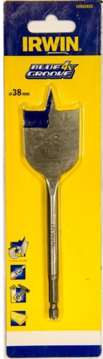 Plochý vrták do dřeva 38 mm IRWIN Blue Groove