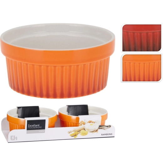 Porcelánové zapékací misky 2 ks červené Excellent Houseware