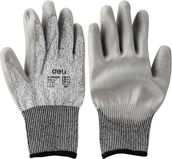 Rukavice odolné proti proříznutí Deli Tools L