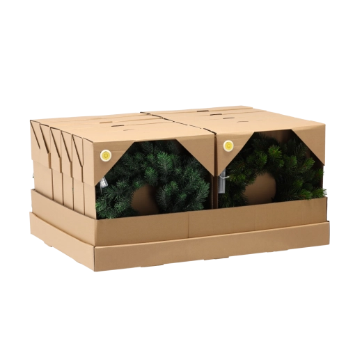 Vánoční borovicový věnec 35 cm s LED osvětlením