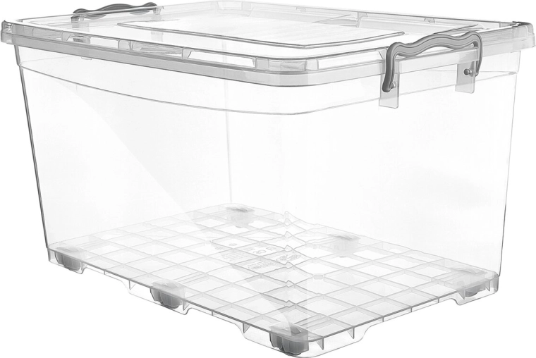 Plastový úložný box Multi obdélníkový s kolečky vysoký 50 l