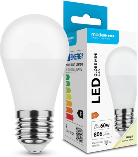 Modee LED žárovka Globe Mini G45 8,5 W E27 806 lm neutrální bílá