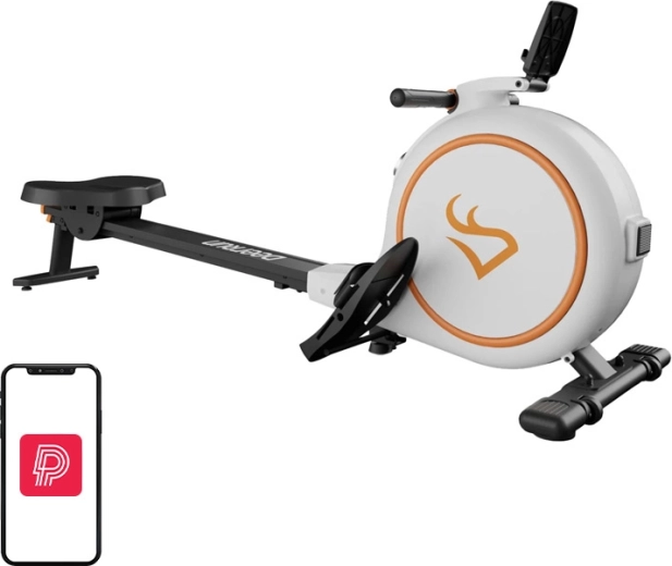 Magnetický veslařský trenažér DeerRun RW600 bílý