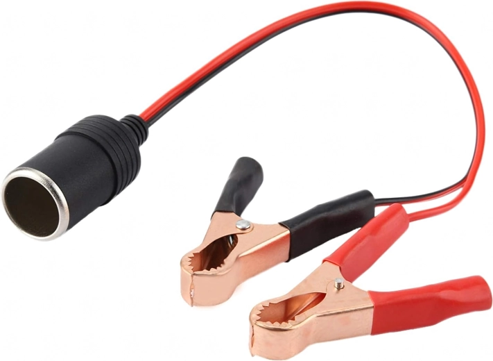 Adaptér do zásuvky zapalovače s krokosvorkami 12/24 V