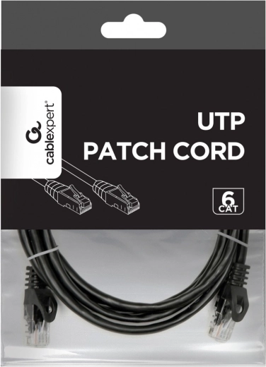 Síťový patch kabel Cat 6 UTP 2 m černý