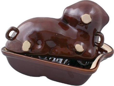 Keramická dvoudílná forma na velikonočního beránka 31 × 19,5 × 13 cm