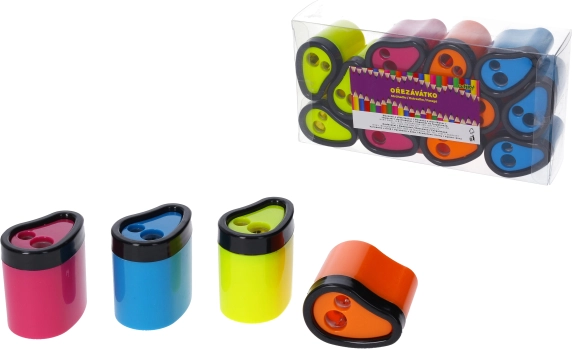 Ořezávátko na dvě tužky se zásobníkem