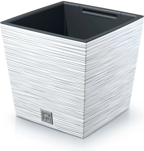 Květináč Furu Square Low 30 cm – bílý