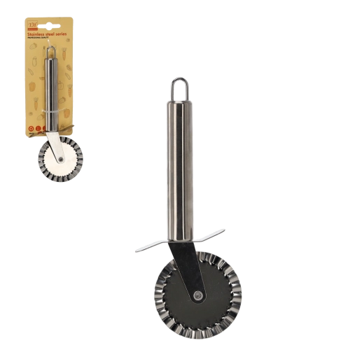 Nerezové rádýlko na těsto s vlnitým kolečkem