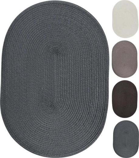 Oválné plastové prostírání 44,5 × 29,5 cm – mix barev