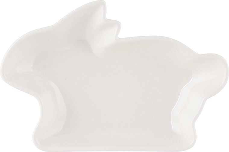 Porcelánová servírovací miska zajíček krémová