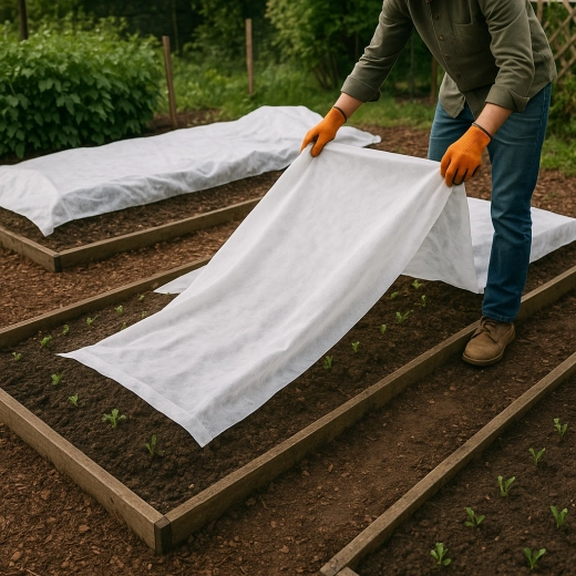 Zimní a jarní ochranná agrotextilie 1,1 × 5 m, 30 g/m²