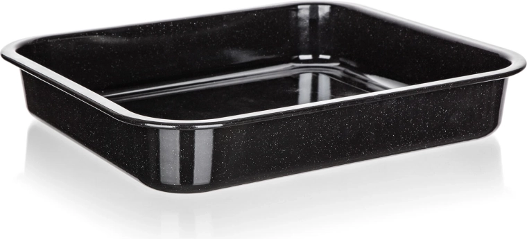 Smaltovaný pekáč CULINARIA Black 41 × 37 × 7 cm