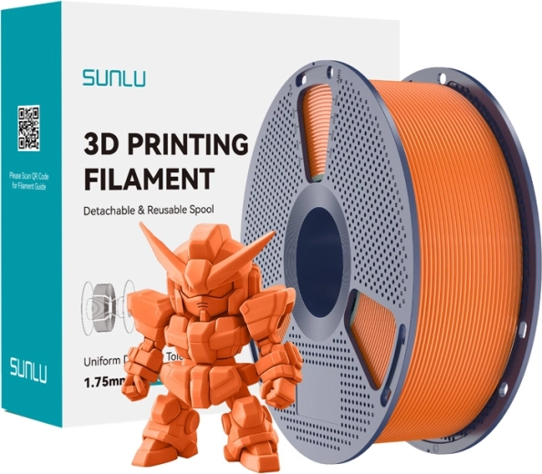 Sunlu PLA+ 2.0 filament pro 3D tisk 1,75 mm – slunečně oranžová