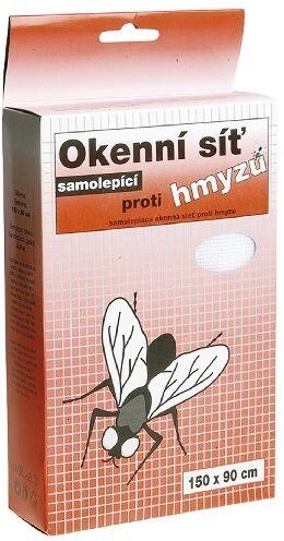 Samolepicí okenní síť proti hmyzu 150 × 180 cm, černá, sklolaminát