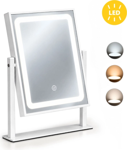 LED kosmetické zrcátko ModernHome 25 × 30 cm