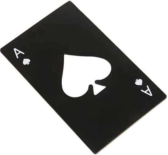 Kapesní otvírák na lahve ve tvaru esa pik