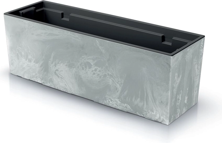 Truhlík URBI Case betonový efekt se vkladem 77 cm
