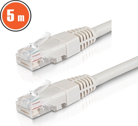 Síťový patch kabel UTP CAT6 CCA 5 m šedý