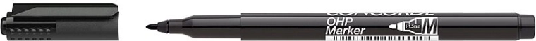 Popisovač permanentní OHP M, černý