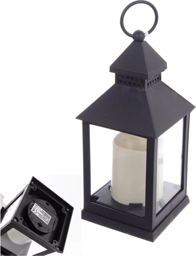 Dekorativní LED lucerna UH černá 23 cm