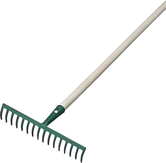 železné hrábě s násadou 150 cm, 16 zubů