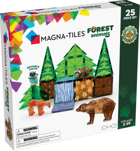 MAGNA-TILES magnetická stavebnice lesní zvířata (25 dílků)