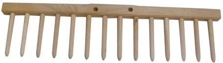 Dřevěné hrábě bez násady 48 cm, 14 kolíků
