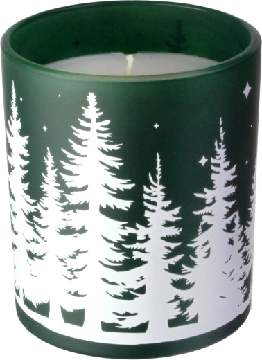 Vonná svíčka ve skle Vánoční stromek 8 × 9 cm, 206 g