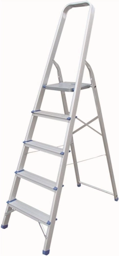 Hliníkové skládací schůdky 5 stupňů, nosnost 120 kg