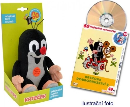 Plyšový mluvící Krteček 15 cm s DVD