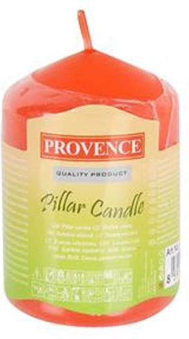 Svíčka válec oranžová parafín 8 × 5 cm