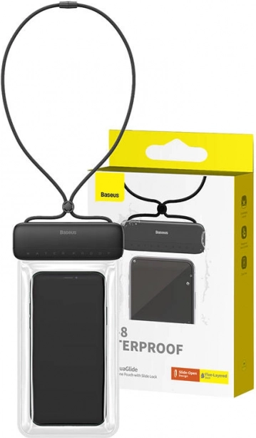 Vodotěsné pouzdro na telefon Baseus AquaGlide černé