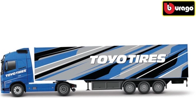 Bburago Volvo FH16 Globetrotter 750 XXL s přívěsem Toyo Tires 1:43