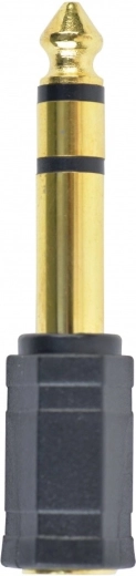 Audio adaptér 6,35 mm TRS (samec) na 3,5 mm jack (samice) – pozlacený