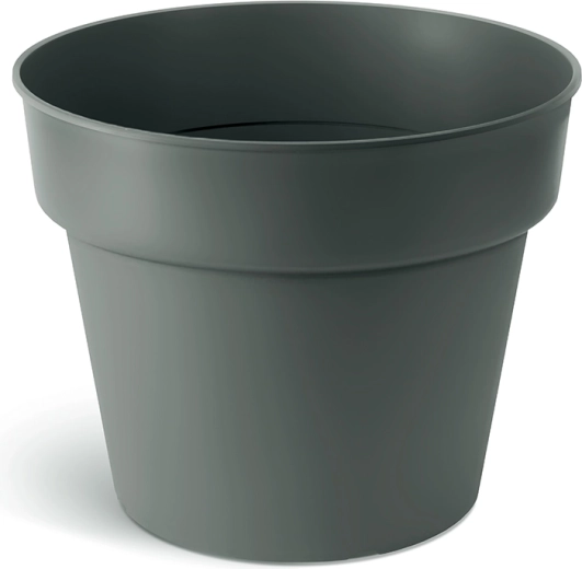 Plastový květináč PLANTI 12,4 cm – šedý kámen, matný povrch