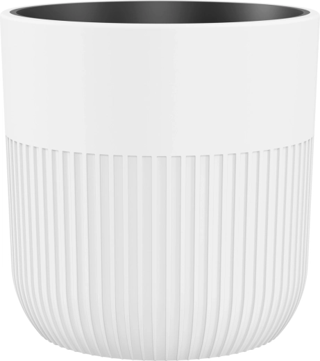 Květináč Luca 30 cm bílý s vložkou