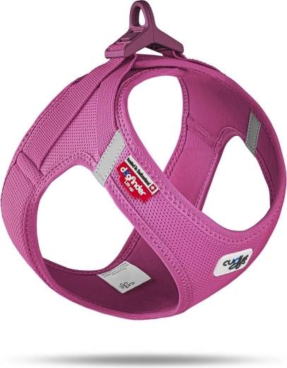 Curli postroj pro psy Air-Mesh se sponou, fuchsiový XL (12–18 kg)
