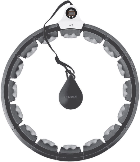 Masážní chytrý hula hoop se závažím a počítadlem HMS