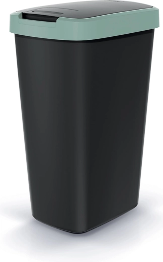 Úzký odpadkový koš s výklopným víkem 45 l PROSPERPLAST