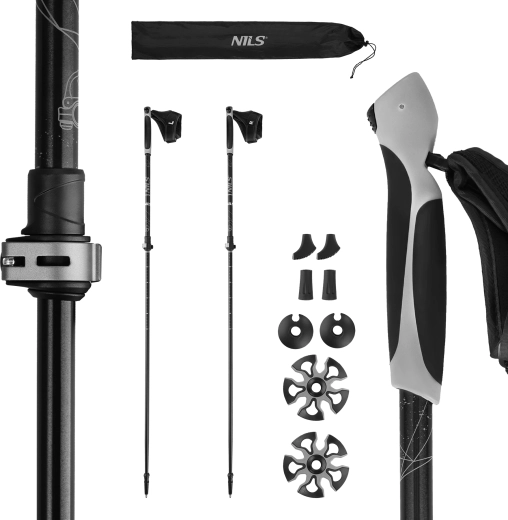 Nordic walking hole NILS s rychloupínáním a ergonomickou rukojetí