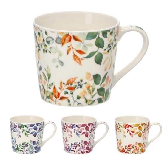 Porcelánový hrnek s botanickým motivem 400 ml