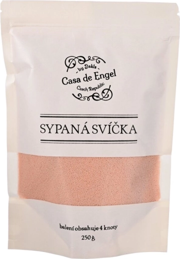 Vosk na sypané svíčky růžový s 4 knoty (250 g)