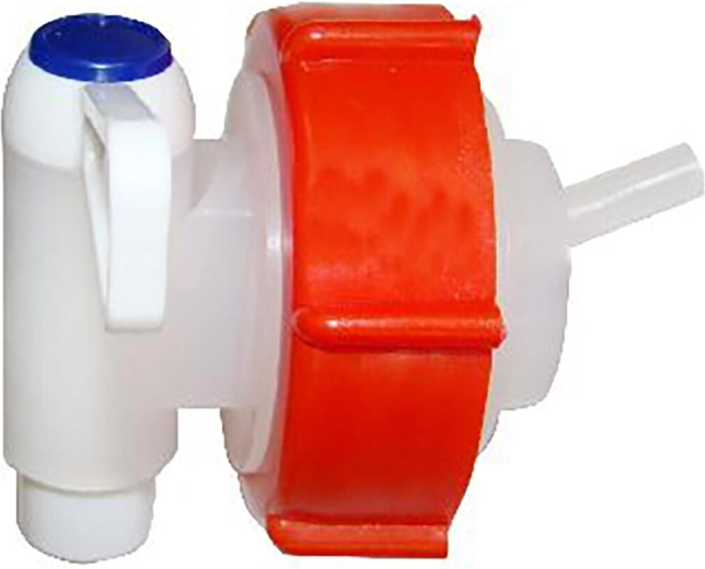 Uzávěr s výpustným kohoutem pro kanystry 15–25 l a sudy SDH 40–50 l, plast